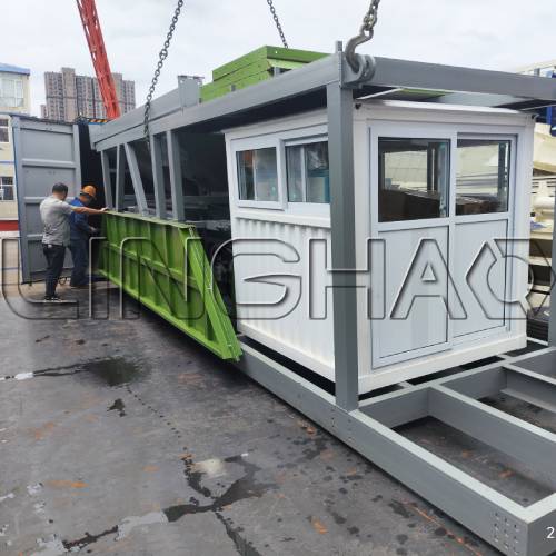 YHZS25 mobile concrete plant production line at LINGHAO factory